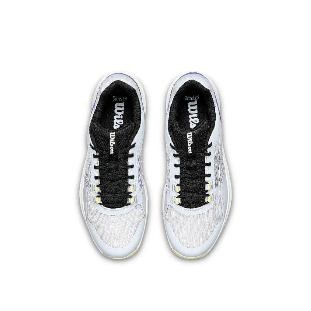 Chaussures padel Wilson Hurakn Pro V2 gris noir violet — vue en perspective