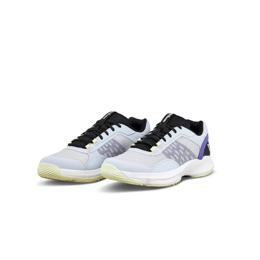 Chaussures padel Wilson Hurakn Pro V2 gris noir violet — vue de dos