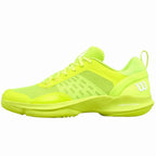 Chaussures padel Wilson Hurakn Pro V2 jaune Fluor blanc — vue de profil 2