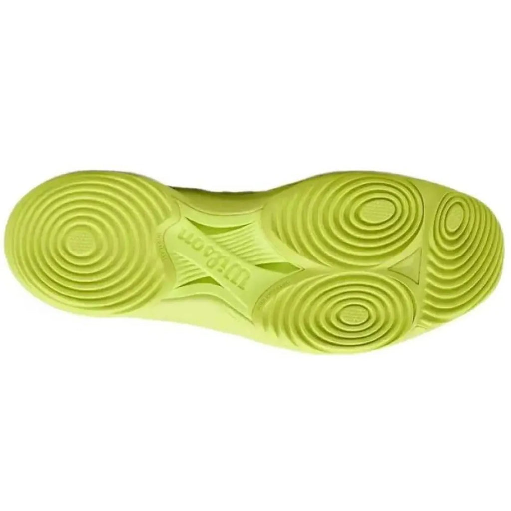 Chaussures padel Wilson Hurakn Pro V2 jaune Fluor blanc Mujer — vue de profil