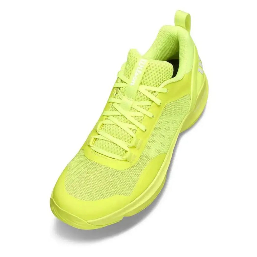 Chaussures padel Wilson Hurakn Pro V2 jaune Fluor blanc Mujer — vue détail 1