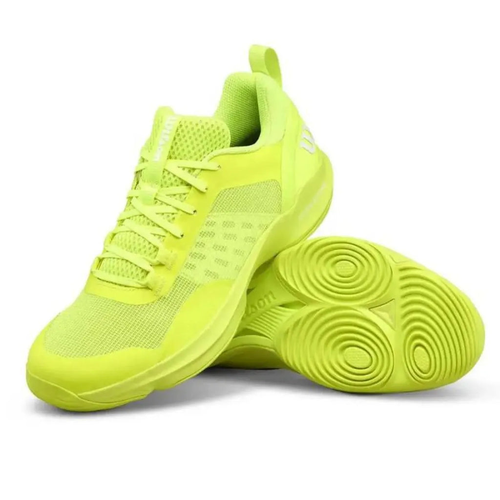 Chaussures padel Wilson Hurakn Pro V2 jaune Fluor blanc Mujer — vue détail 2