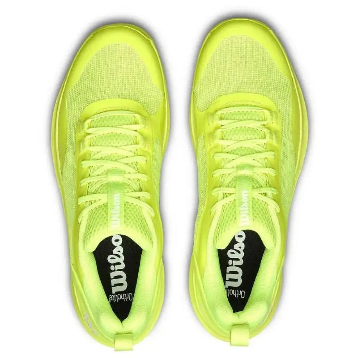 Chaussures padel Wilson Hurakn Pro V2 jaune Fluor blanc Mujer — vue en perspective