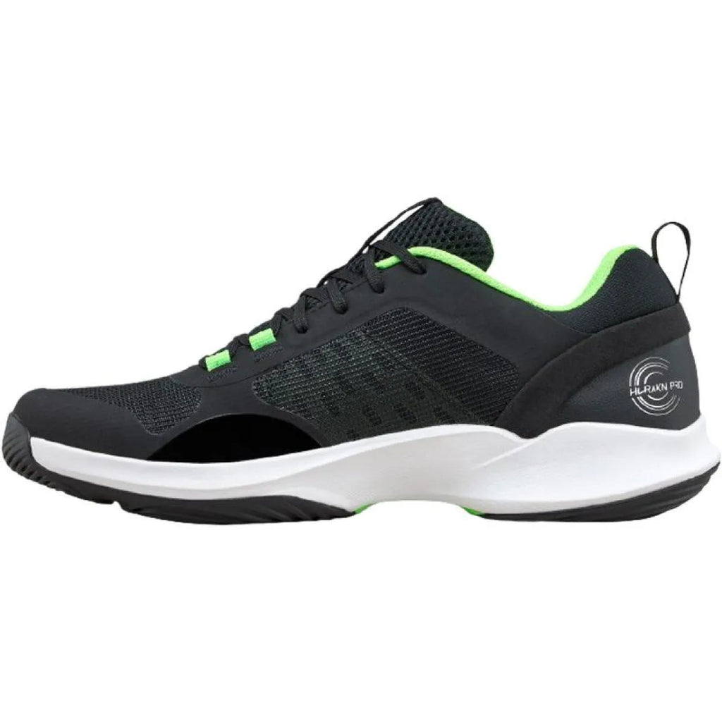Chaussures padel Wilson Hurakn Pro V2 noir blanc vert — vue de profil 2