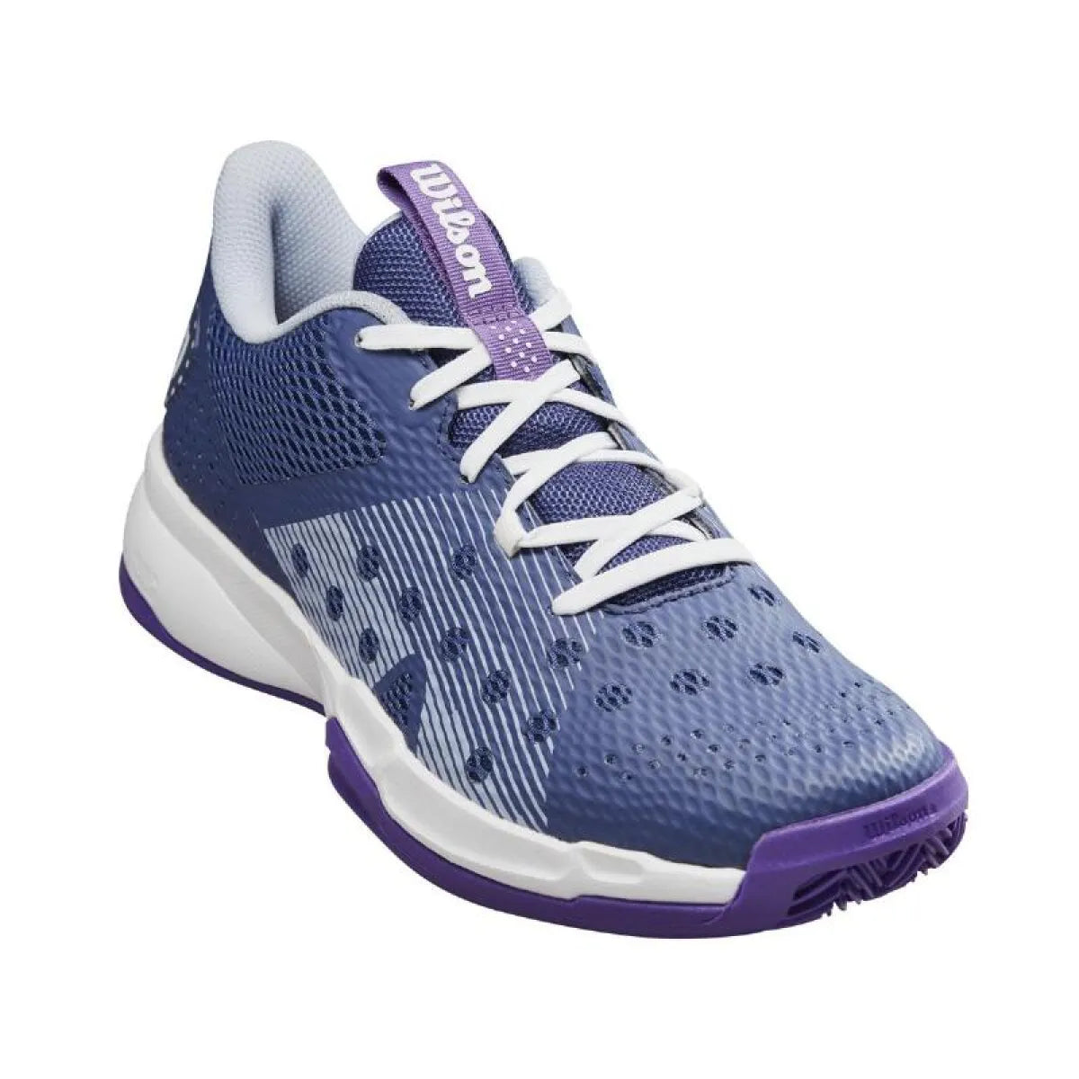 Chaussures padel Wilson Hurakn Team Cobalto Lila blanc Mujer — vue de profil 2
