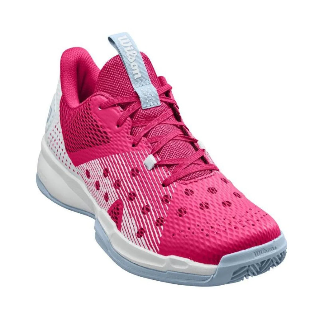 Chaussures padel Wilson Hurakn Team rose blanc Mujer — vue de profil 2