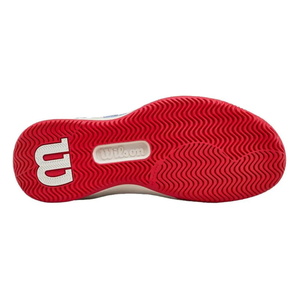 Chaussures padel femme Wilson Intrigue Pro Tofu rouge — vue de profil