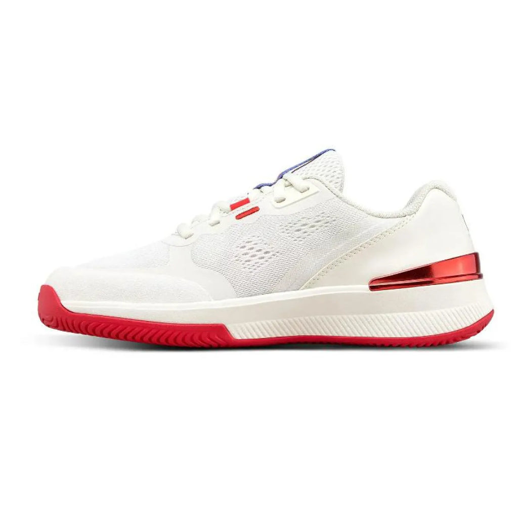 Chaussures padel femme Wilson Intrigue Pro Tofu rouge — vue de profil 2