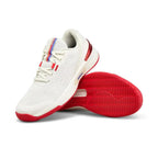 Chaussures padel femme Wilson Intrigue Pro Tofu rouge — vue en perspective