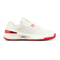 Chaussures padel femme Wilson Intrigue Pro Tofu rouge — vue de face