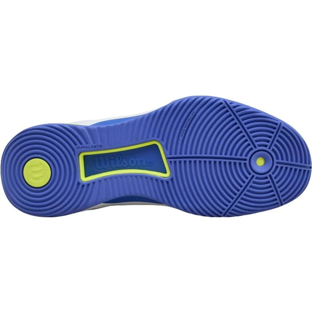 Chaussures padel femme Wilson Intrigue Tour blanc bleu — vue de profil
