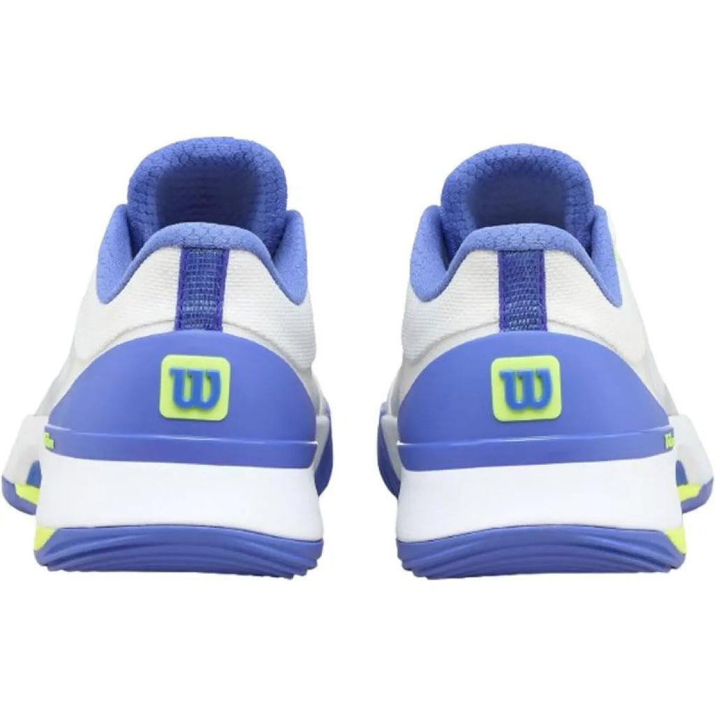Chaussures padel femme Wilson Intrigue Tour blanc bleu — vue en perspective