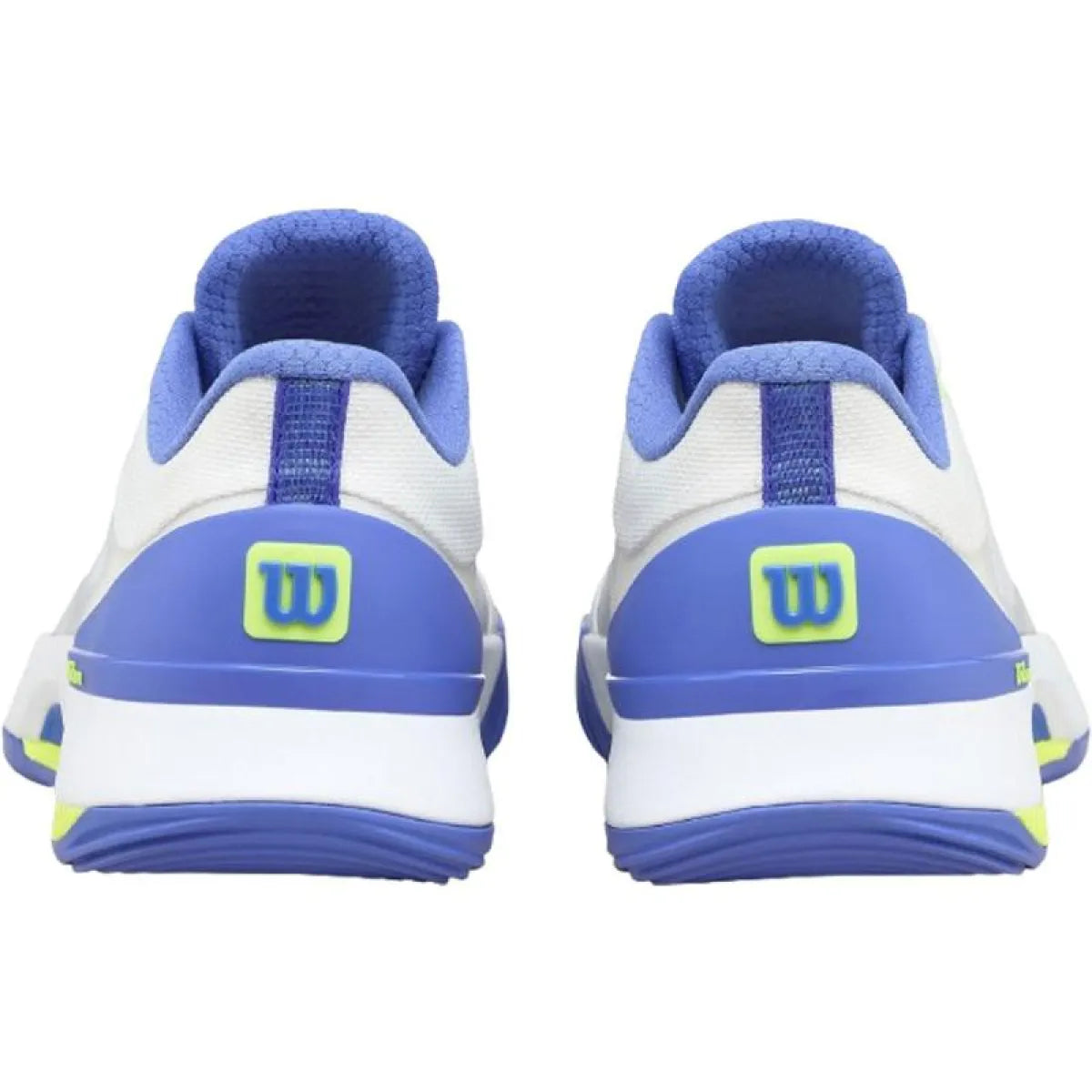 Chaussures padel femme Wilson Intrigue Tour blanc bleu — vue en perspective