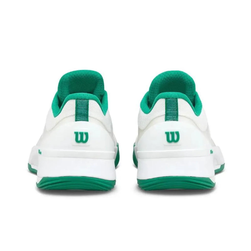 Chaussures padel femme Wilson Intrigue Tour blanc vert — vue en perspective