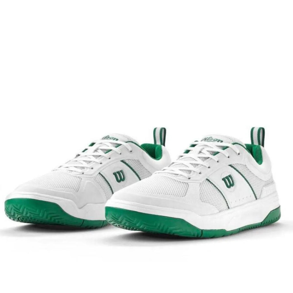 Chaussures padel Wilson Pickleball Pro blanc vert — vue en perspective