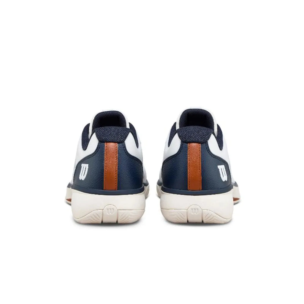 Chaussures padel Wilson Rush Lite 5 Clay blanc bleu Marino — vue en perspective
