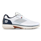 Chaussures padel Wilson Rush Lite 5 Clay blanc bleu Marino — vue de face