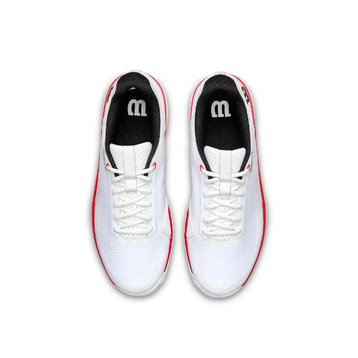 Chaussures padel Wilson Rush Lite 5 Clay blanc noir — vue de dessus