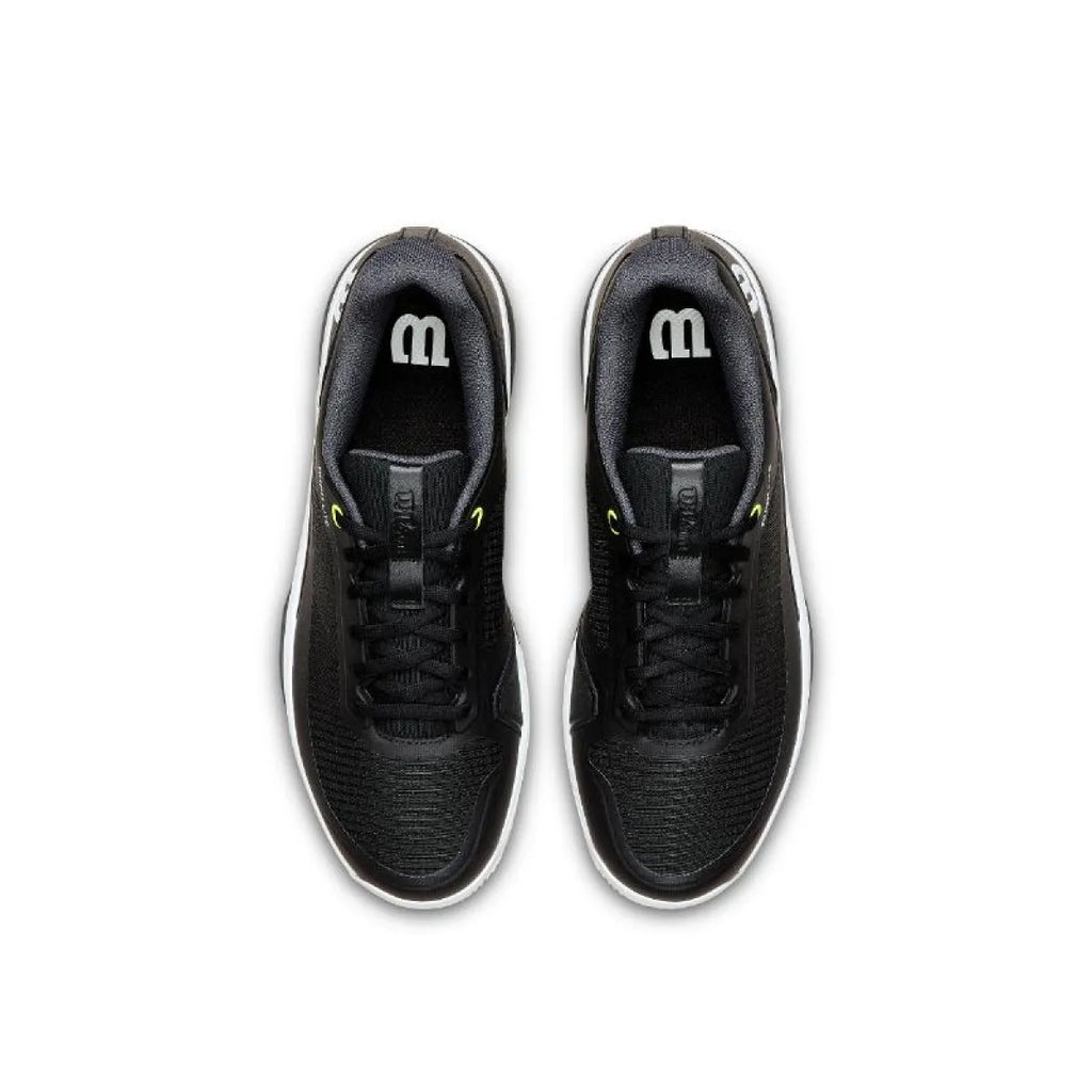 Chaussures padel Wilson Rush Lite 5 Clay noir blanc — vue en perspective