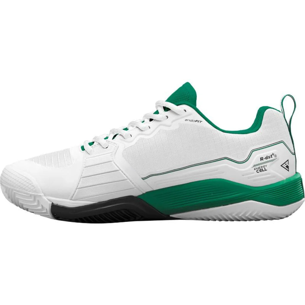 Chaussures padel Wilson Rush Pro 4.5 Clay blanc vert noir — vue de profil 2