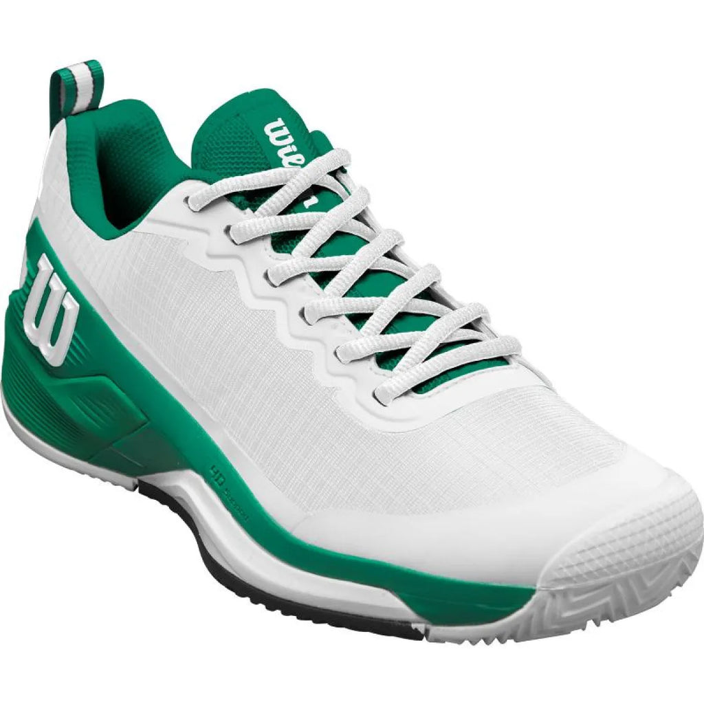 Chaussures padel Wilson Rush Pro 4.5 Clay blanc vert noir — vue détail 1