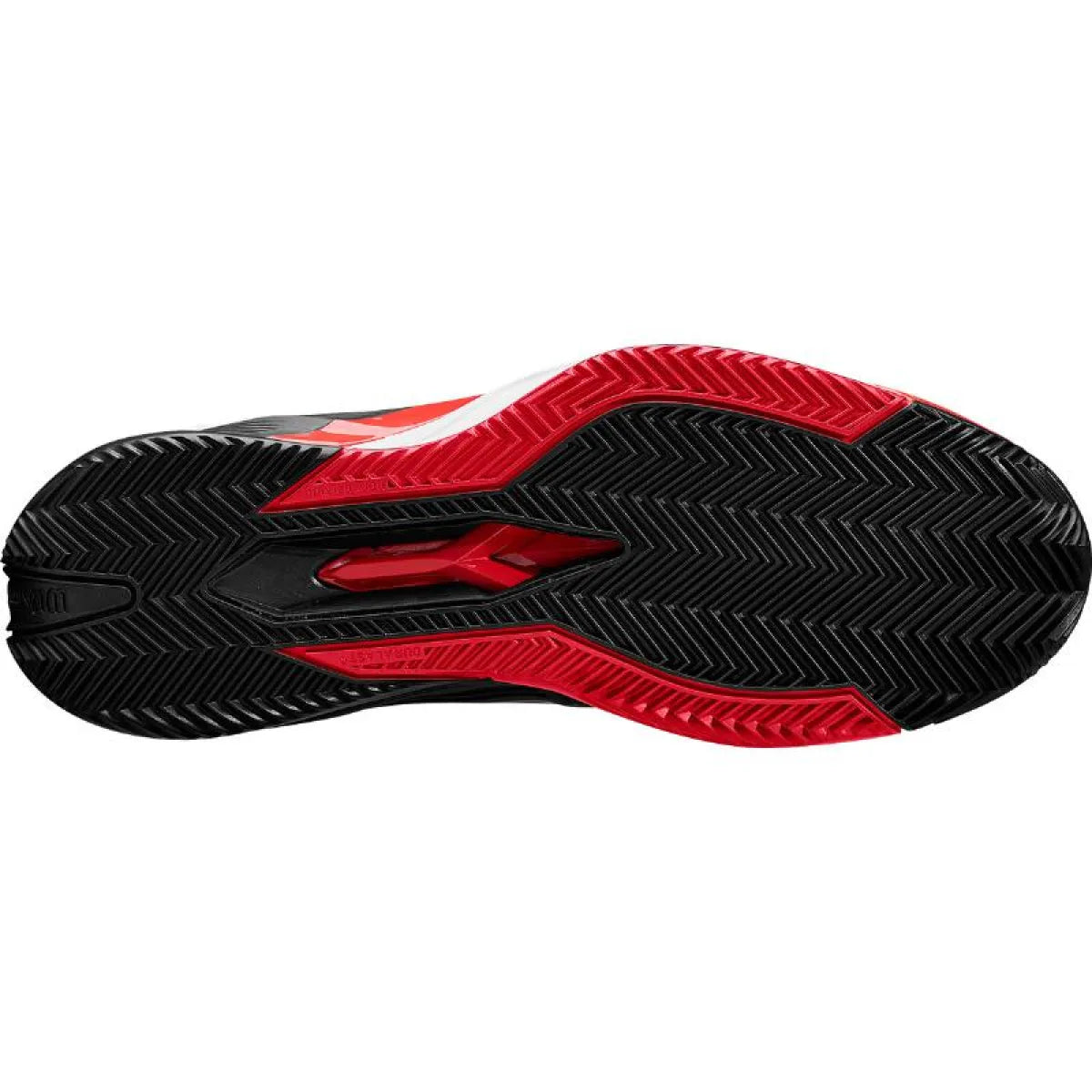 Chaussures padel Wilson Rush Pro 4.5 Clay noir rouge blanc — vue de profil