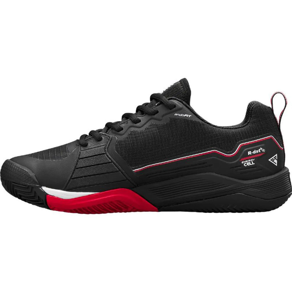 Chaussures padel Wilson Rush Pro 4.5 Clay noir rouge blanc — vue de profil 2
