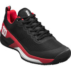 Chaussures padel Wilson Rush Pro 4.5 Clay noir rouge blanc — vue détail 1