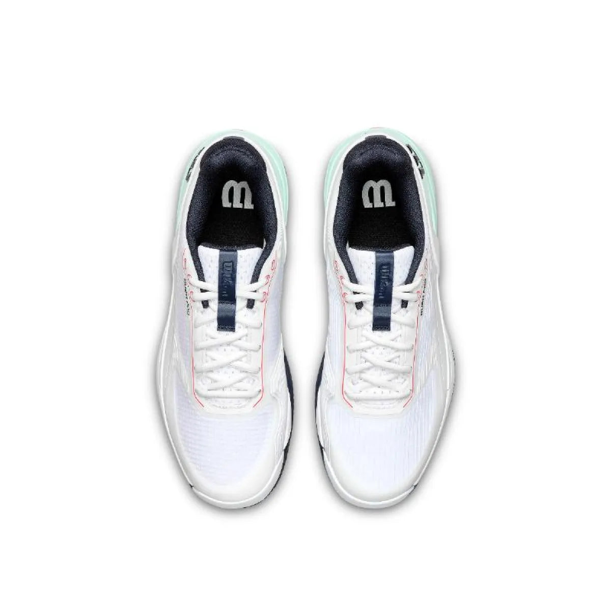 Chaussures padel Wilson Rush Pro 5 Clay blanc Aguamarina — vue détail 2