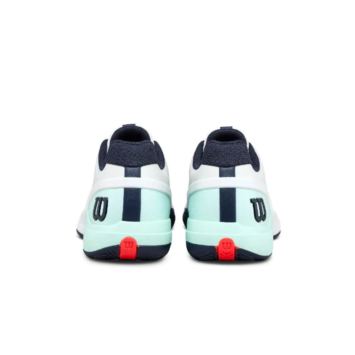 Chaussures padel Wilson Rush Pro 5 Clay blanc Aguamarina — vue de dos