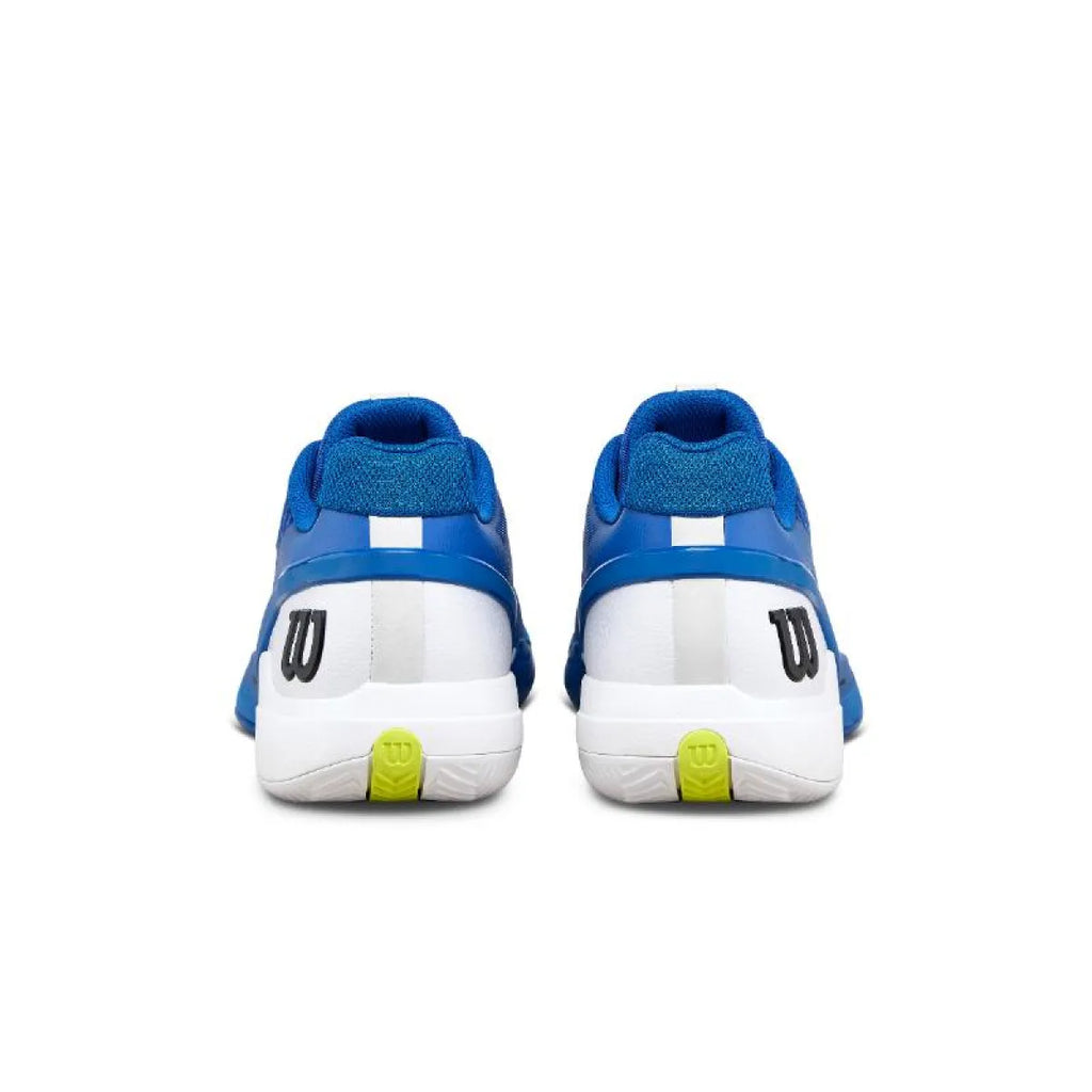 Chaussures padel Wilson Rush Pro 5 Clay bleu blanc — vue en perspective