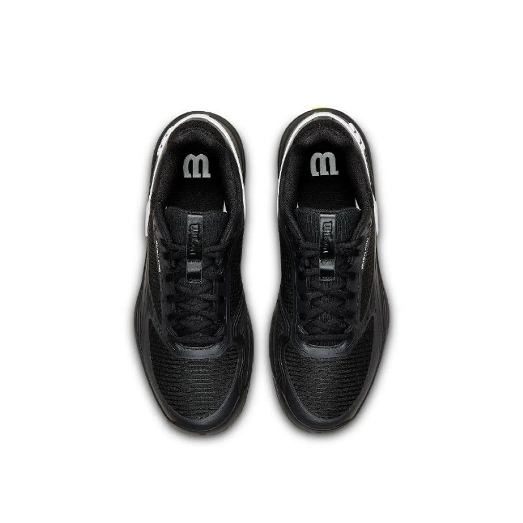 Chaussures padel Wilson Rush Pro 5 Clay noir blanc — vue en perspective
