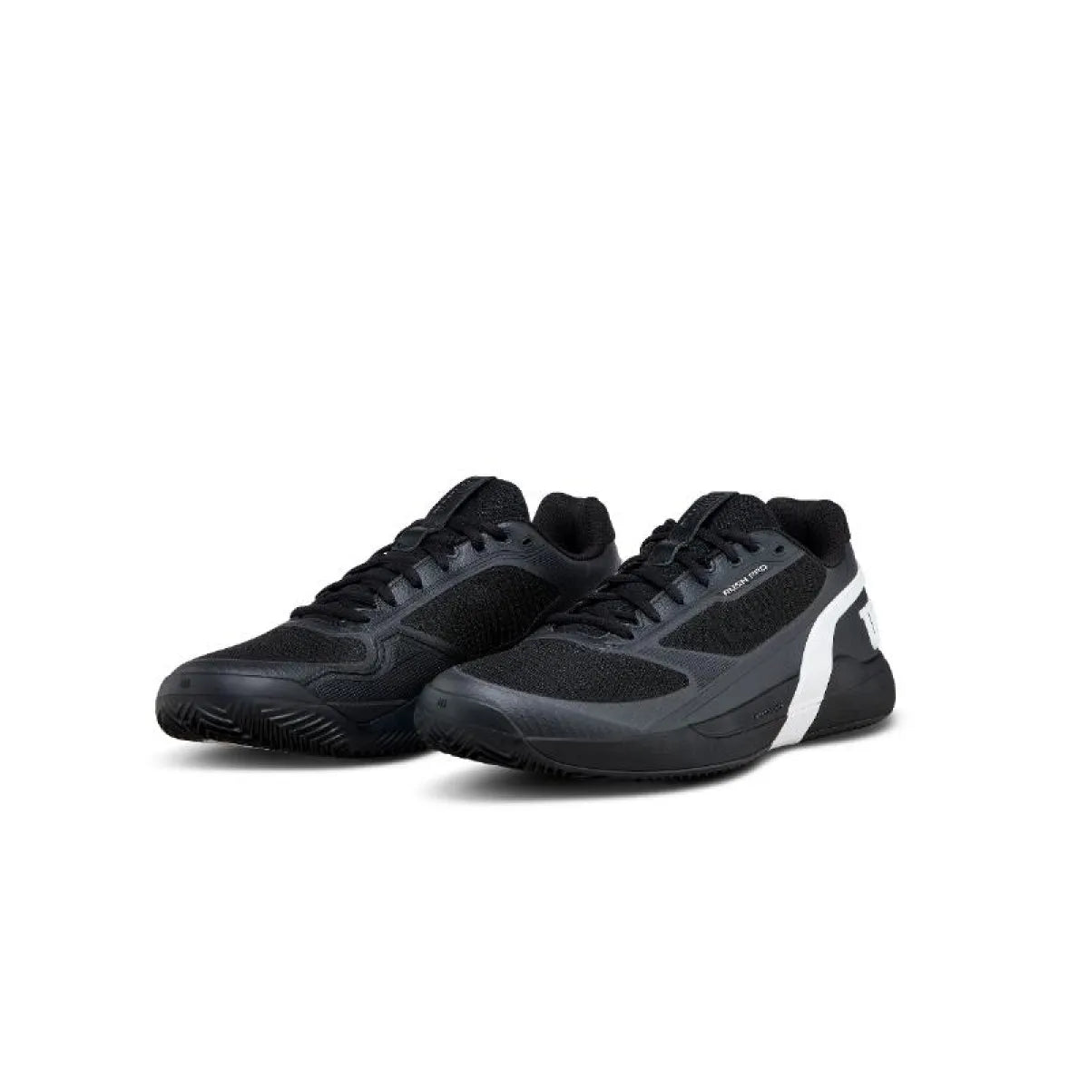 Chaussures padel Wilson Rush Pro 5 Clay noir blanc — vue de dos