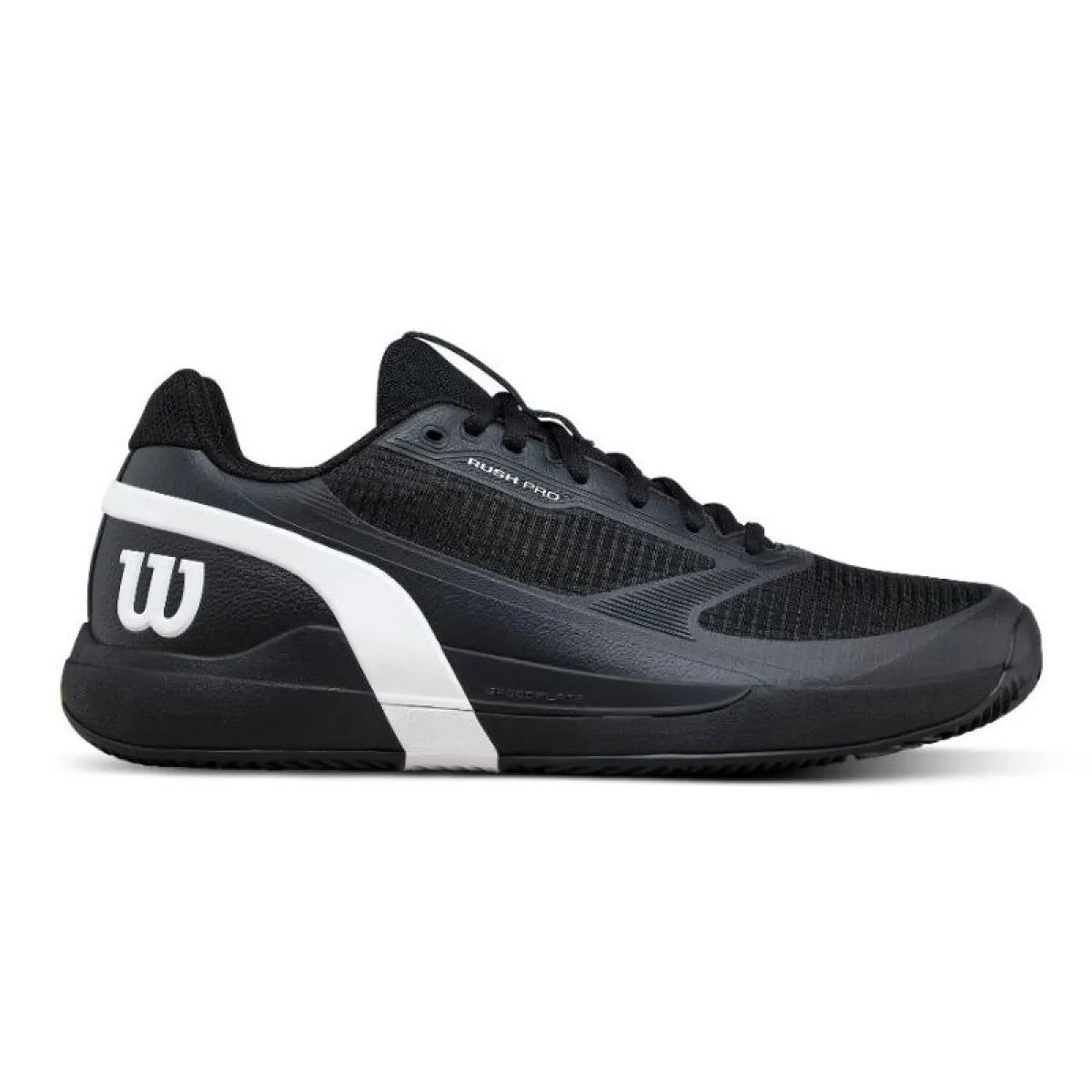 Chaussures padel Wilson Rush Pro 5 Clay noir blanc — vue de face