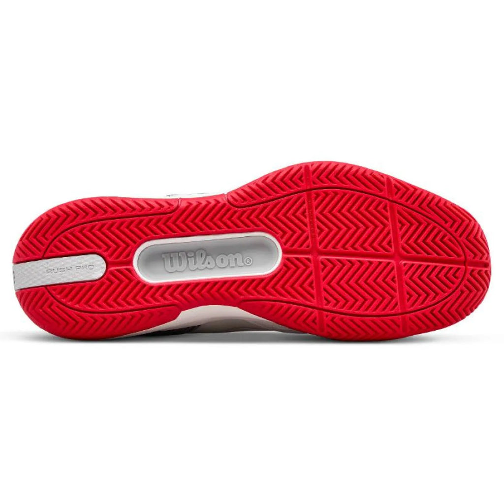 Chaussures padel Wilson Rush Pro 5 CTC blanc rouge — vue de profil