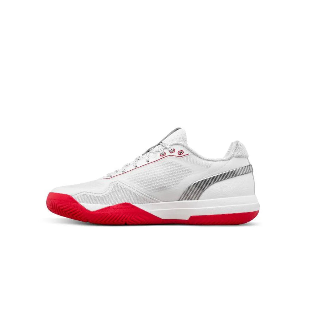 Chaussures padel Wilson Rush Pro 5 CTC blanc rouge — vue de profil 2