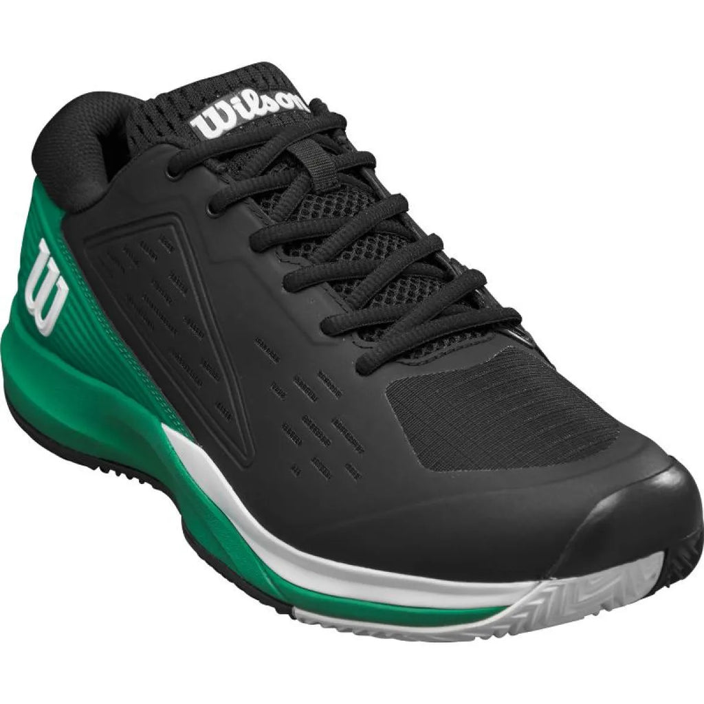 Chaussures padel Wilson Rush Pro Ace Clay noir vert blanc — vue détail 1