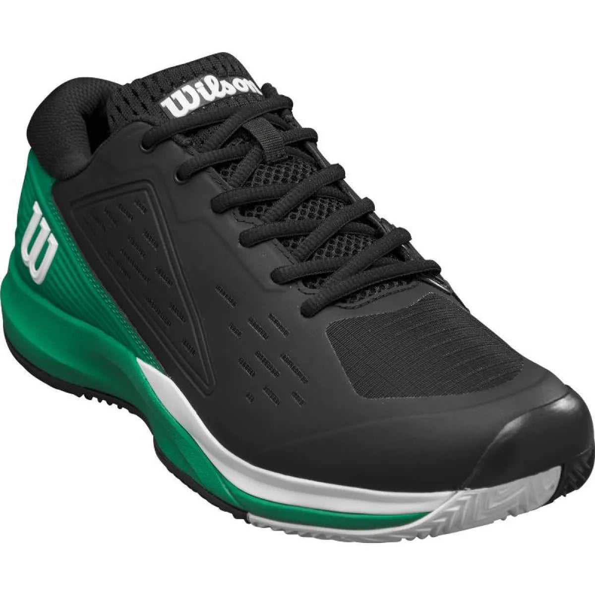 Chaussures padel Wilson Rush Pro Ace Clay noir vert blanc — vue détail 1