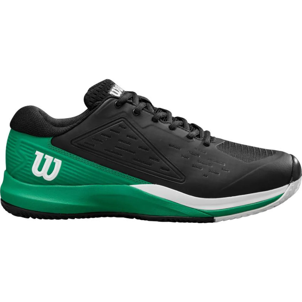 Chaussures padel Wilson Rush Pro Ace Clay noir vert blanc — vue de face