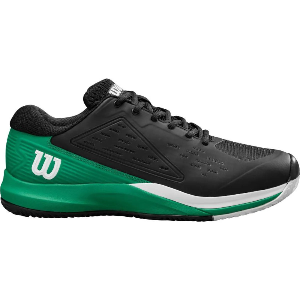 Chaussures padel Wilson Rush Pro Ace Clay noir vert blanc — vue de face