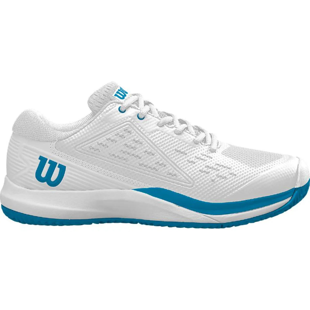 Chaussures padel Wilson Rush Pro Ace OZ blanc bleu — vue de face
