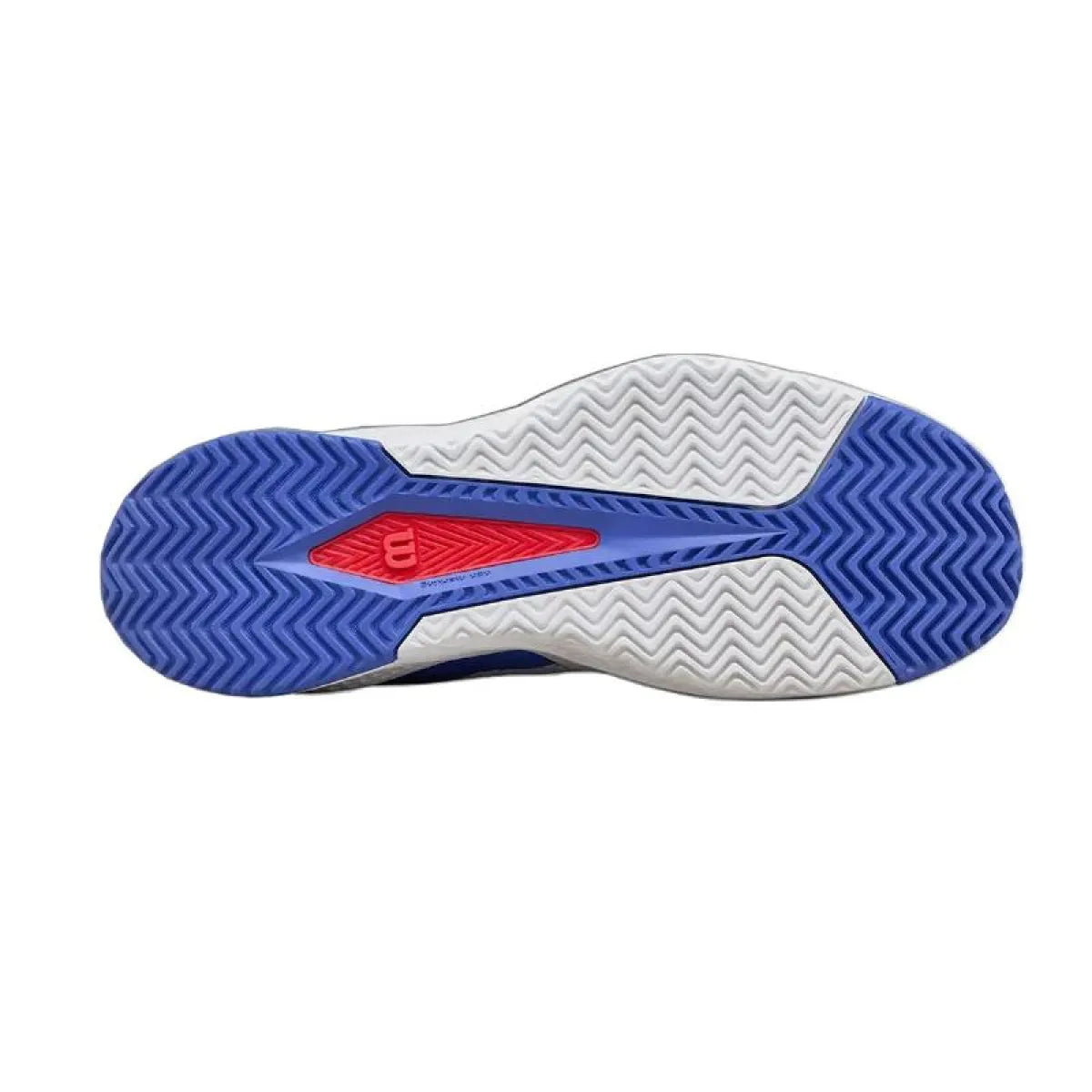 Chaussures padel Wilson Rush Pro Lite blanc bleu Amparo — vue de profil