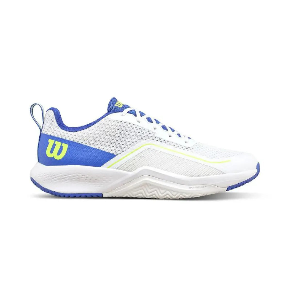 Chaussures padel Wilson Rush Pro Lite blanc bleu Amparo — vue de face