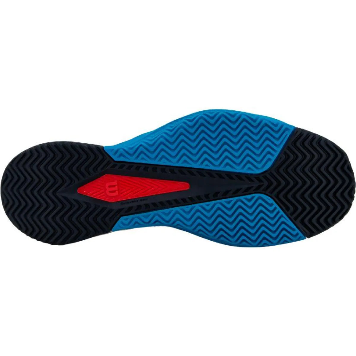 Chaussures padel Wilson Rush Pro Lite OZ blanc bleu — vue de profil
