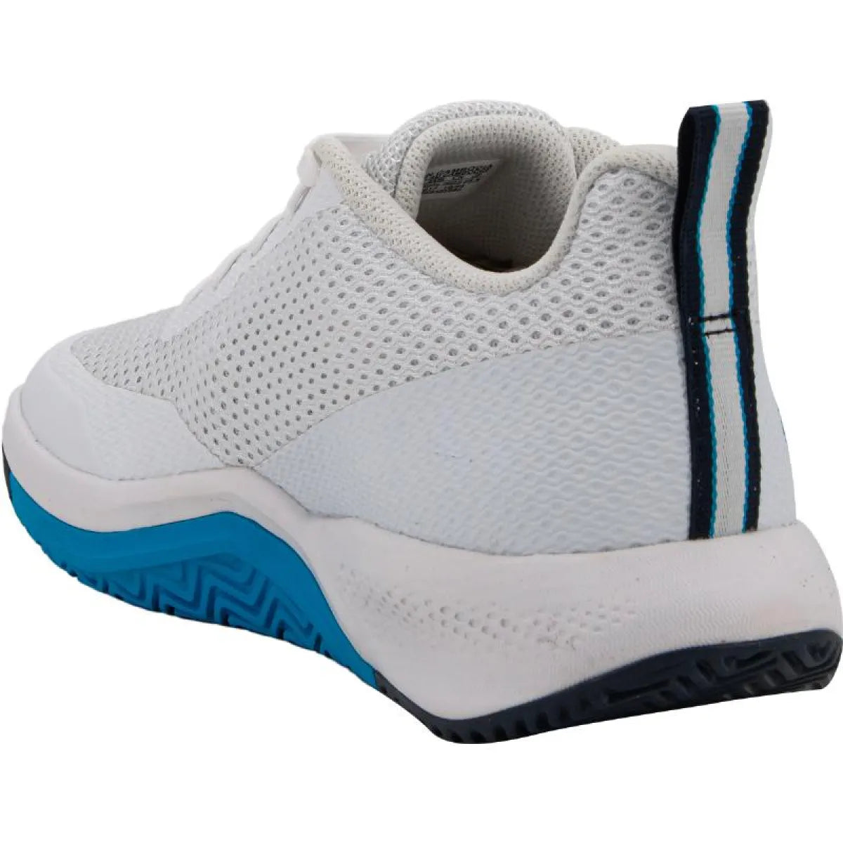 Chaussures padel Wilson Rush Pro Lite OZ blanc bleu — vue en perspective