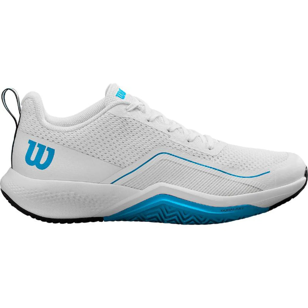 Chaussures padel Wilson Rush Pro Lite OZ blanc bleu — vue de face