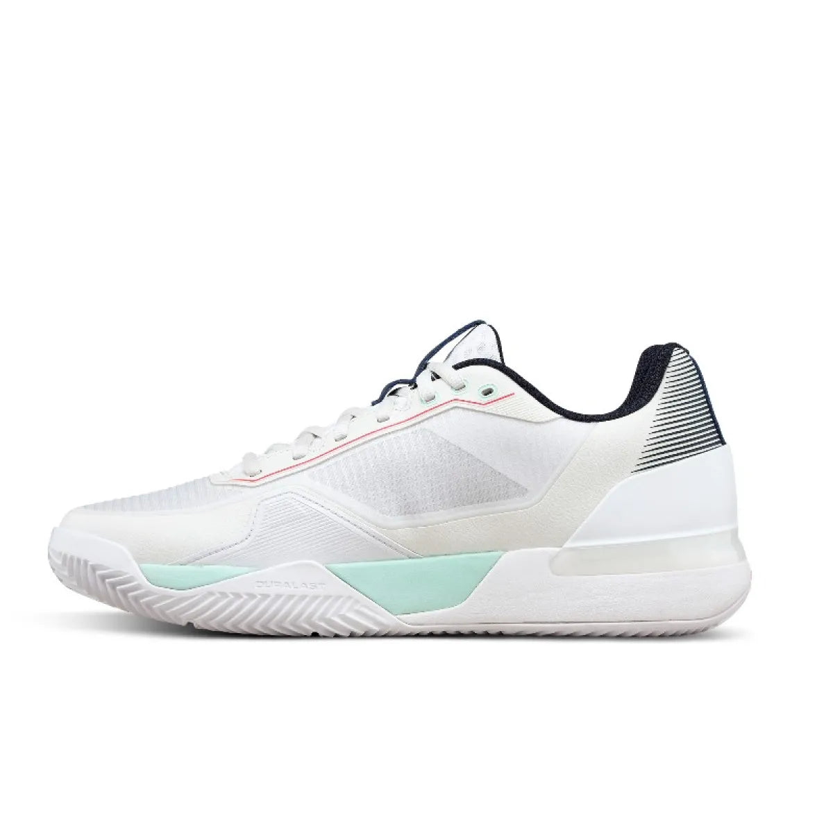 Chaussures padel Wilson Rush Tour 5 Clay blanc Aqua corail — vue de profil 2