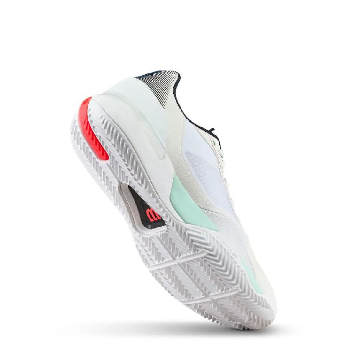 Chaussures padel Wilson Rush Tour 5 Clay blanc Aqua corail — vue détail 1