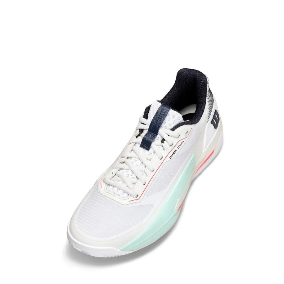 Chaussures padel Wilson Rush Tour 5 Clay blanc Aqua corail — vue détail 2