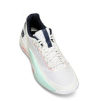Chaussures padel Wilson Rush Tour 5 Clay blanc Aqua corail — vue en perspective